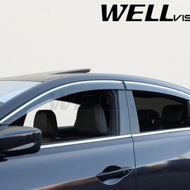 ACURA ILX 13-22 Wellvisor WITH CHROME TRIM TAPED-ON WINDOW DEFLECTORS