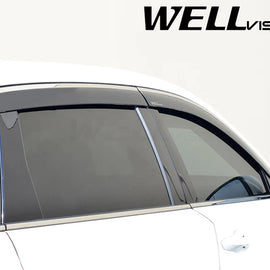 ACURA MDX 2022+ WITH CHROME TRIM TAPED-ON WINDOW DEFLECTORS
