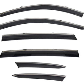 Taped-on window deflectors For Acura MDX 2022+ with Black Trim 6 pc set