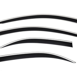 Acura TSX Sedan 04-08 with Chrome Trim Taped-on window deflectors