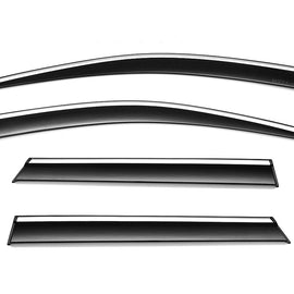 Acura TSX Wagon 11-14 with Chrome Trim Taped-on window deflectors
