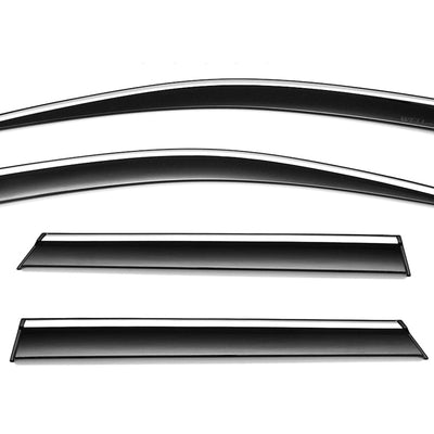 Acura TSX Wagon 11-14 with Chrome Trim Taped-on window deflectors