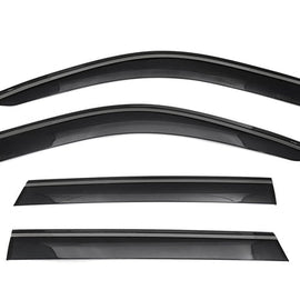 CHEVROLET TAHOE GMC YUKON CADILLAC ESCALADE 2021+ WITH BLACK TRIM TAPED-ON WINDOW DEFLECTORS