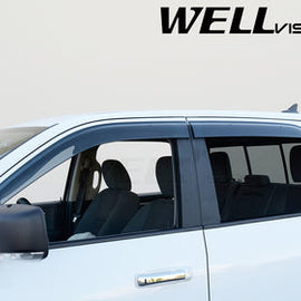 RAM 1500 2500 3500 PICKUP CREW CAB 09-18 PREMIUM SERIES TAPED-ON WINDOW DEFLECTORS
