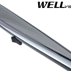 LEXUS GS300 GS350 GS430 GS450H GS460 06-11 WITH CHROME TRIM TAPED-ON WINDOW DEFLECTORS