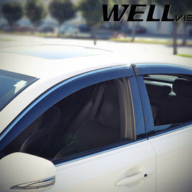 06-13 LEXUS IS ISF WITH CHROME TRIM TAPED-ON WINDOW DEFLECTORS
