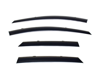 TOYOTA BZ4X / SUBARU SOLTERRA 2023+ WITH BLACK TRIM TAPED-ON WINDOW DEFLECTORS