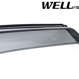 VOLVO XC90 03-14 WITH CHROME TRIM TAPED-ON WINDOW DEFLECTORS