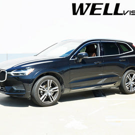 VOLVO XC60 2018-2023 WITH CHROME TRIM TAPED-ON WINDOW DEFLECTORS