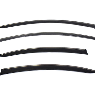 Volvo S60 sedan 2019-2025 with Black Trim Taped-on window deflectors
