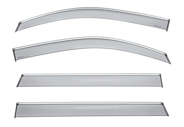 CHEVROLET TAHOE GMC YUKON - CADILLAC ESCALADE 15-20 WITH CHROME TRIM TAPED-ON WINDOW DEFLECTORS