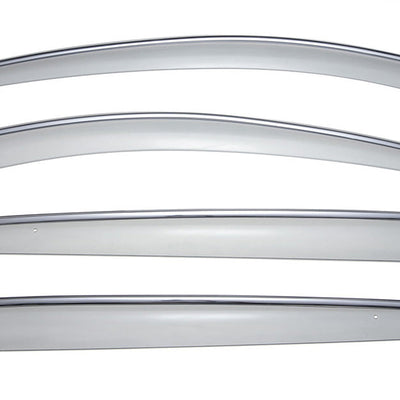 MERCEDES BENZ V251 R320 R350 R500 06-12 WITH CHROME TRIM TAPED-ON WINDOW DEFLECTORS