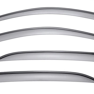 MERCEDES BENZ W212 E-CLASS E200 E250 E300 E350 E400 E500 E550 10-16 WITH BLACK TRIM TAPED-ON WINDOW DEFLECTORS