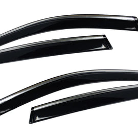 2008-2012 Honda Accord Chrome Trim Window Visor (4 Door Sedan)