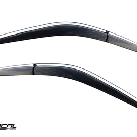 Gearzaar Smoke Window Visors For 2017-2022 Honda CR-V – 4-Piece With Chrome Trim