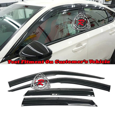 Honda Civic 22-25 (4Dr Sedan/5Dr Hatchback)/Civic Type R (FL5) MU Style Window Visors w/ Black Trims