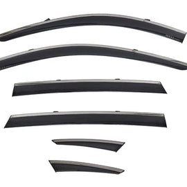 Acura TLX Sedan 2021+ With Black Trim 6pc Taped-on window deflectors For