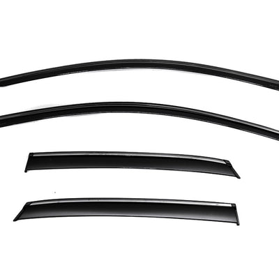 VOLKSWAGEN JETTA SEDAN 2019-2026 WITH BLACK TRIM TAPED-ON WINDOW DEFLECTORS