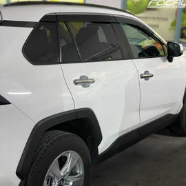 2019-2025 Toyota RAV4 Window Visor (6 Piece Chrome Trim Edges)
