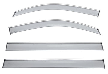 CHEVROLET SUBURBAN-GMC YUKON XL - CADILLAC ESCALADE ESV 15-20 WITH CHROME TRIM TAPED-ON WINDOW DEFLECTORS