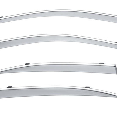 LEXUS GS350 GS450H GS200T GS300 13-20 WITH CHROME TRIM TAPED-ON WINDOW DEFLECTORS