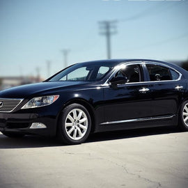 LEXUS LS460 07-17 WITH CHROME TRIM TAPED-ON WINDOW DEFLECTORS