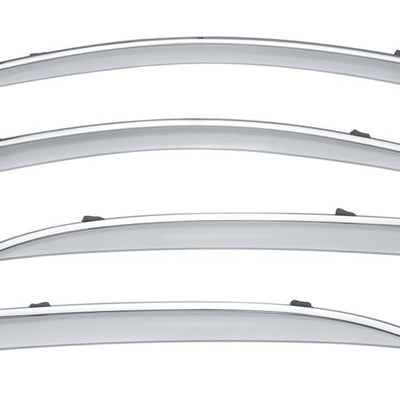 MERCEDES BENZ W205 C300 C400 C-CLASS 15-21 SEDAN WITH CHROME TRIM TAPED-ON WINDOW DEFLECTORS