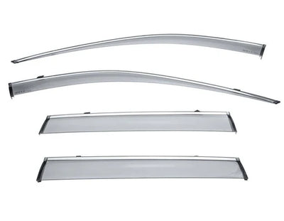 TOYOTA RAV4 2019+ WITH CHROME TRIM TAPED-ON WINDOW DEFLECTORS