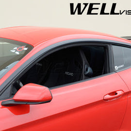 FORD MUSTANG 2015-2022 PREMIUM SERIES TAPED-ON WINDOW DEFLECTORS