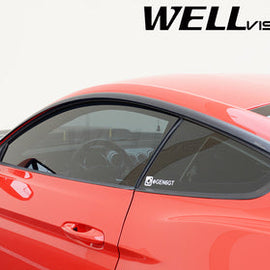 FORD MUSTANG 2015-2022 PREMIUM SERIES TAPED-ON WINDOW DEFLECTORS
