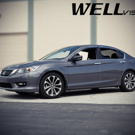 HONDA ACCORD SEDAN 13-17 WITH CHROME TRIM TAPED-ON WINDOW DEFLECTORS