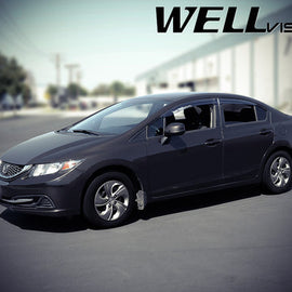 HONDA CIVIC SEDAN 12-15 PREMIUM SERIES TAPED-ON WINDOW DEFLECTORS