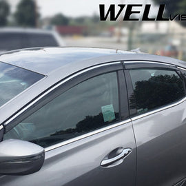 HYUNDAI AZERA 12-17 WITH CHROME TRIM TAPED-ON WINDOW DEFLECTORS