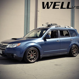 SUBARU FORESTER 09-13 PREMIUM SERIES TAPED-ON WINDOW DEFLECTORS