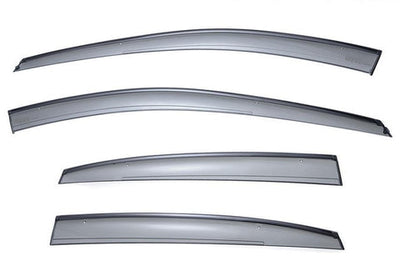 SUBARU XV CROSSTREK 13-17 - IMPREZA SPORT 12-16 WITH BLACK TRIM TAPED-ON WINDOW DEFLECTORS