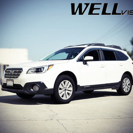 SUBARU OUTBACK 15-19 WITH CHROME TRIM TAPED-ON WINDOW DEFLECTORS