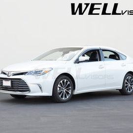 TOYOTA AVALON 13-18 WITH CHROME TRIM TAPED-ON WINDOW DEFLECTORS