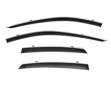 TOYOTA VENZA 2021+ WITH CHROME TRIM TAPED-ON WINDOW DEFLECTORS