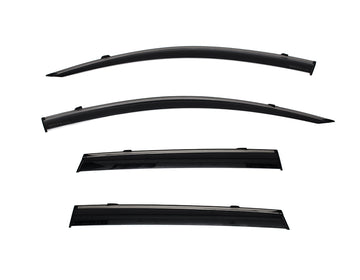 TOYOTA COROLLA CROSS 2022+ WITH BLACK TRIM TAPED-ON WINDOW DEFLECTORS
