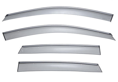 HONDA CR-V 07-11 WITH CHROME TRIM TAPED-ON WINDOW DEFLECTORS