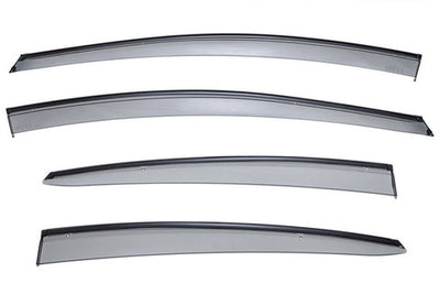 HYUNDAI ELANTRA SEDAN 11-16 WITH BLACK TRIM TAPED-ON WINDOW DEFLECTORS