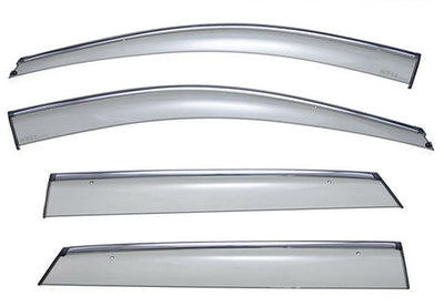 HYUNDAI SANTA FE SPORT 13-18 WITH CHROME TRIM TAPED-ON WINDOW DEFLECTORS