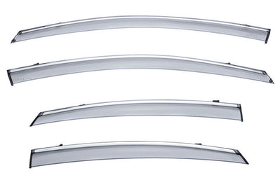 HYUNDAI SONATA 15-19 WITH CHROME TRIM TAPED-ON WINDOW DEFLECTORS