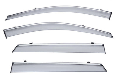 HYUNDAI SANTA FE XL 13-19 WITH CHROME TRIM TAPED-ON WINDOW DEFLECTORS