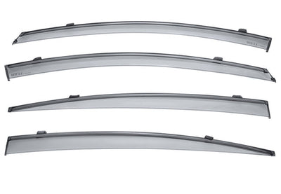 HYUNDAI ELANTRA SEDAN 17-20 WITH BLACK TRIM TAPED-ON WINDOW DEFLECTORS