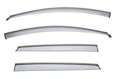 HYUNDAI ACCENT 2012-2017 HATCHBACK WITH BLACK TRIM TAPED-ON WINDOW DEFLECTORS