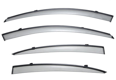 MAZDA 3 SEDAN 10-13 WITH BLACK TRIM TAPED-ON WINDOW DEFLECTORS