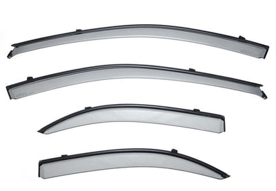 MAZDA 6 03-08 SEDAN WITH BLACK TRIM TAPED-ON WINDOW DEFLECTORS