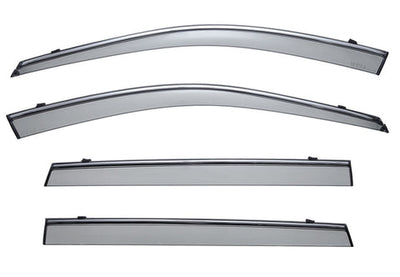 SUBARU OUTBACK 10-14 WITH CHROME TRIM TAPED-ON WINDOW DEFLECTORS