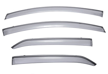 TOYOTA YARIS 07-12 4 DOORS SEDAN WITH BLACK TRIM TAPED-ON WINDOW DEFLECTORS